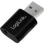Logilink UA0299 USB 2.0 Adapter, Audio, USB-A/M to 3.5mm 4-Pin/F, black - 2